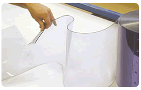 PVC Roll - 12 in. Double Ribbed - Anti Scratch (10 deg F to 160 deg F) (75 lf. - Clear)