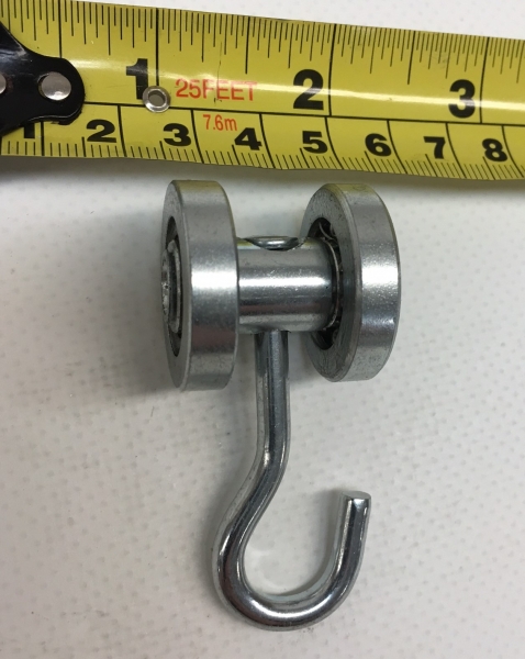 Stock Steel Ball Bearing Swivel Roller for Industrial Curtains - 90 lbs capacity