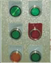Six button control panel