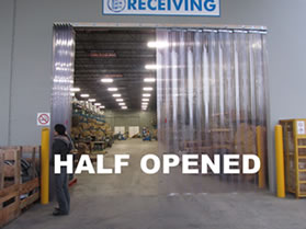 Accordion Strip Door Kit - Half-Opened