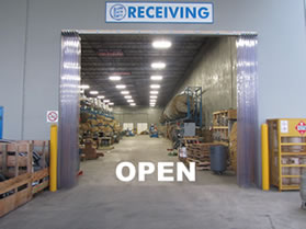 Accordion Strip Door Kit - Opened