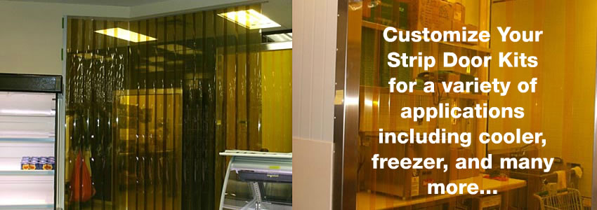 Customize your strip door kits for a variety of applications such as freezers and coolers