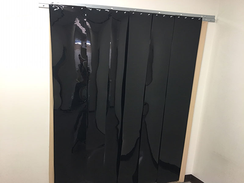 height 3ft 6 in common door kit strips with 50% overlap 42 in. width X 80 in. Strip-Curtains.com: Strip Door Curtain Black Opaque smooth 8 in Hardware included 6ft 8 in 
