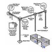 Strip Curtain Enclosures with Frames