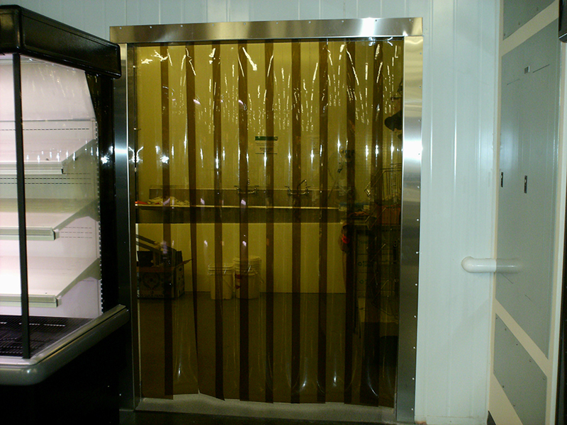 7 ft Strip-Curtains.com: Strip Door Curtain height width X 84 in. strips with 50% overlap common door kit Hardware included 8 ft AMBER semi transparent smooth 8 in 96 in. 7 ft Strip-Curtains.com: Strip Door Curtain height width X 84 in. strips with 50% overlap common door kit Hardware included 8 ft AMBER semi transparent smooth 8 in 96 in.